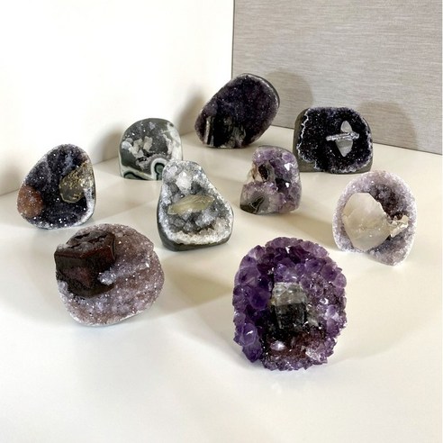 石至晶日SZJR crystal&ore 紫水晶晶鎮正六角方解石二次結晶獨特擺飾, 1