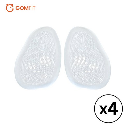 곰피트 2+2 하이힐 발보호 앞꿈치 뒤꿈치 미끄럼 방지 충격흡수 쿠션 패드 4세트(8P)