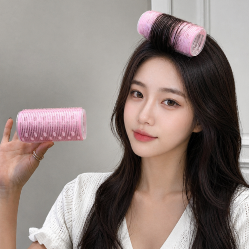 특대형 열전도 구루프 볼륨 헤어롤 105*55mm, 1개, 라이트핑크