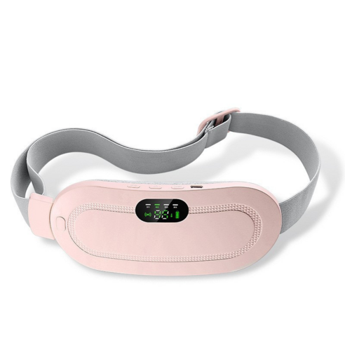 Keka 복부 온열 찜질기 안마기 진동 허리 마사지기 3단계 온도조절 4단계 진동조절 무선 충전식, 핑크