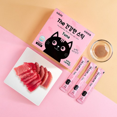 유한양행 윌로펫 더 건강한 스틱 고양이 유산균 간식 30p, 참치, 420g, 1개
