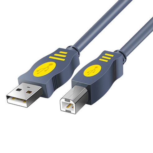 회색 USB2.0 A-B 클래식 프린터 케이블 표준 연결선, 3m, 1개
