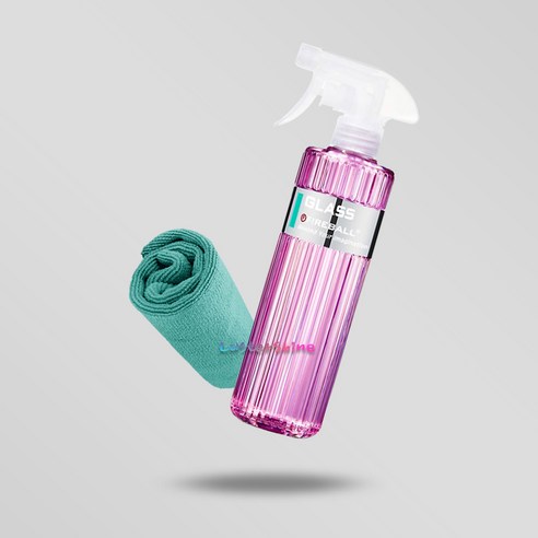 파이어볼 글라스 500ml 유리 세정제 클리너 차량 크리너 차 얼룩 물때 썬팅 제거+타월