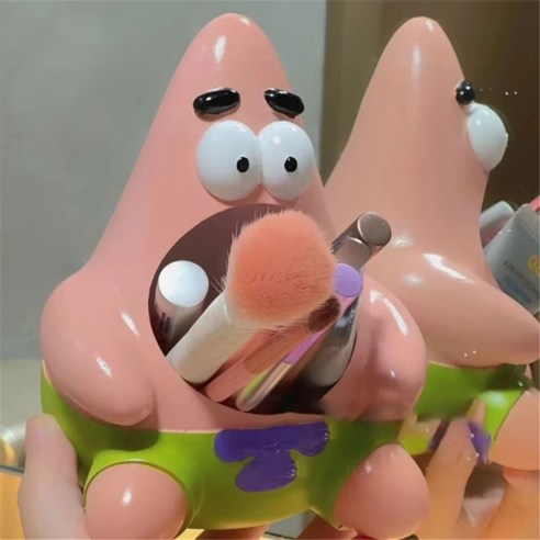 다용도 뚱이 브러쉬 꽂이 펜 꽂이 오브제, 1개