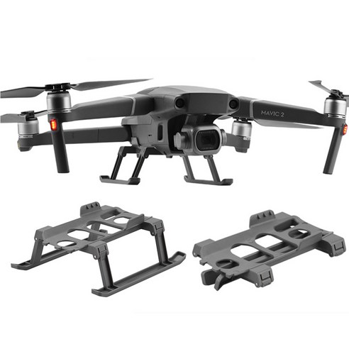 DJI Mavic 2 Pro/Zoom 폴딩형 접이식 랜딩기어 높이 연장 착륙 보호 스키드 받침대, 1개, (매빅2프로) 폴딩스키드