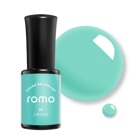 ROMO 로모 젤네일 컬러젤 73종 셀프젤네일 네일아트 네일재료 GELNAIL, 1개, 5g, 017.스위트민트