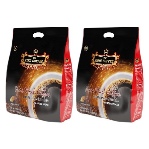 티엔아이킹커피 퓨어 블랙 커피 100개입 × 2g × 2개, 개당 수량 × 최소 중량 × 수량 섬네일