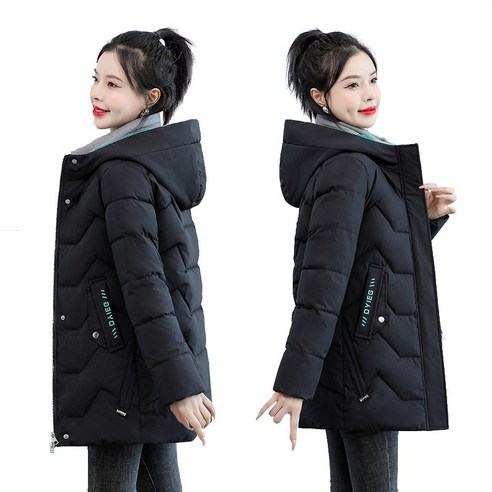Modern Fashion 여성 하프 경량 패딩 겨울 후드 점퍼 A08