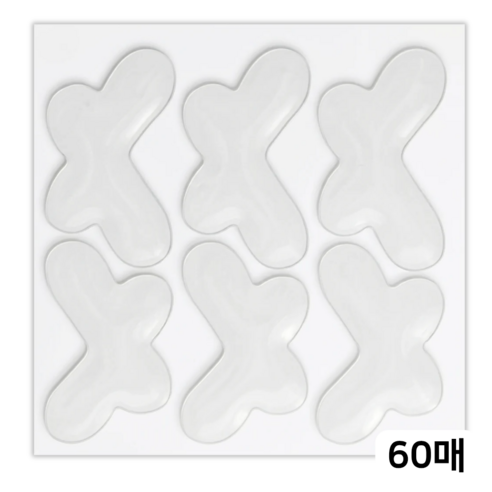 무드업 티안나는 누운귀 교정 테이프 엘프귀 스티커, 60개, 나비형