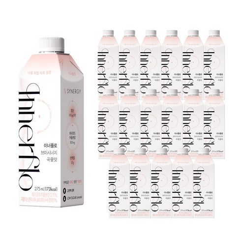[약사진개발] 이너플로 브이시너지 곡물맛 단백질쉐이크 음료 V라인케어 올인원 1BOX(275ml 18개입), 18개, 275ml