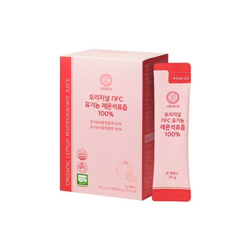 아르디엠 오리지널 NFC 유기농 레몬석류즙100% 14포, 280g, 1개