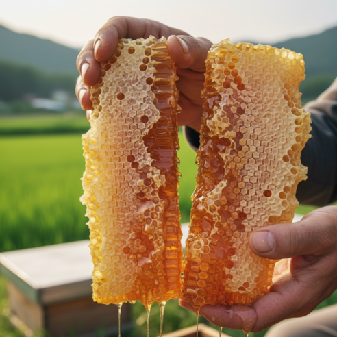 자연동행 100% 국내산 강원도 홍천 벌집꿀 천연 밀랍 요아정 벌꿀 집 ... 맛있게 먹은 솔직 후기 썸네일