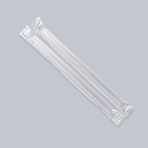 씨앤몰 일회용빨대 KH 12mm x 21cm 개별포장 버블티 투명, 1개, 200개입