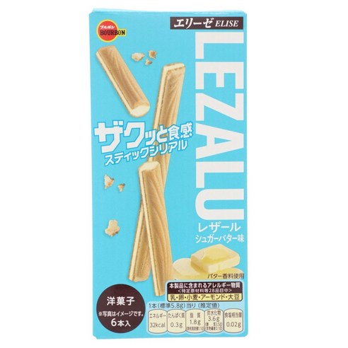 부르본 엘리제 레자루 슈거 버터 맛 6개입, 34.8g, 1개
