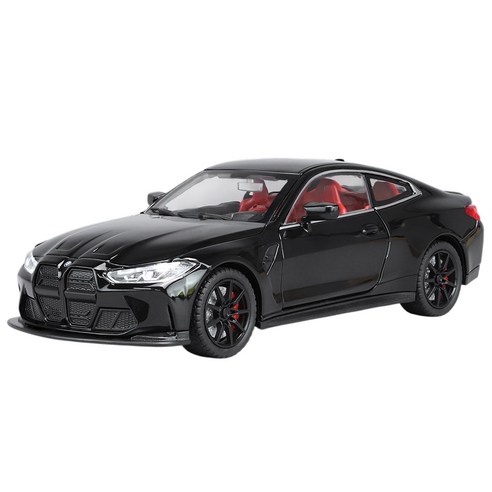 마이카 다이캐스트 합금 1:24 BMW M4 모델 자동차 모형 피규어 장식, 1개, 04.블랙