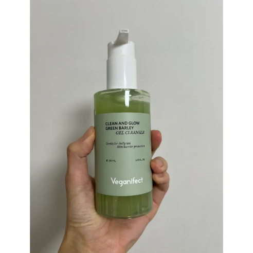 비건이펙트 청보리 LHA 젤클렌저 (클렌징 오일+20 ml 추가 증정) 실사용 후기 | 효과 있을까? - 상품 이미지 1
