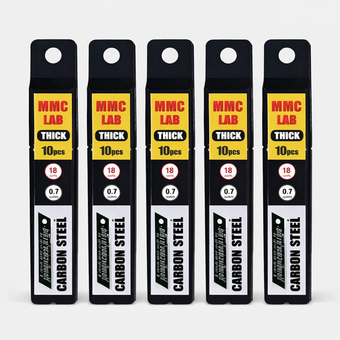 MMC Lab 18mm 커터칼 3개 + 0.7mm 칼날(10p)3개, 칼날만, 5세트 칼날만, 5세트