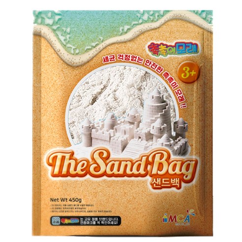 촉촉이모래 모래놀이 어린이 유아 실내 촉감놀이 놀이모래, 1개, 450g, 화이트