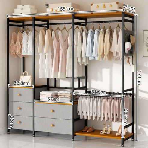 하이피러브 시스템 행거 깊이와 확장 기능 상세 이미지