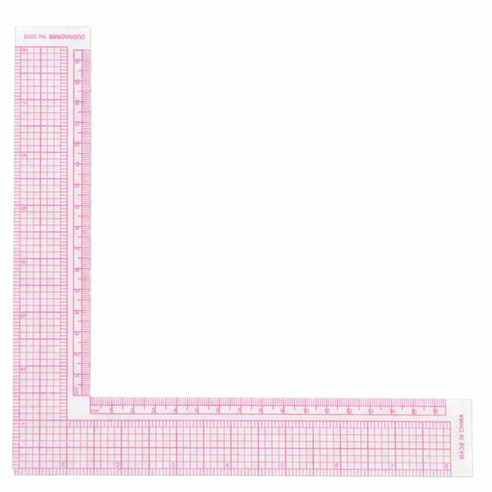 미니 그레이딩 직각자 16cm/8inch, 1개, 투명