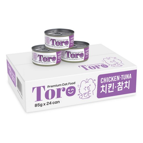 토로 고양이캔, 24개, 85g, 치킨+참치