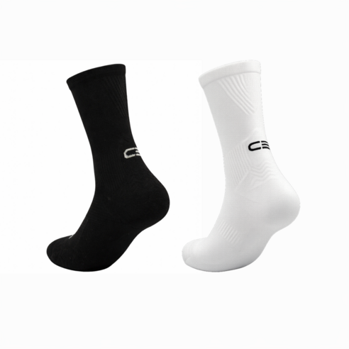 C2양말 운동 기능성 러닝양말 PACER 5PACK 러닝 골프 테니스 운동 마라톤 트레일러닝, 화이트, 5개