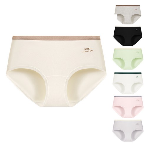 르브니 순면 주니어팬티 7p 요일 학생 삼각 팬티 무지 심리스 여아팬티