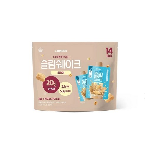 랩노쉬 슬림쉐이크 인절미, 45g, 14개
