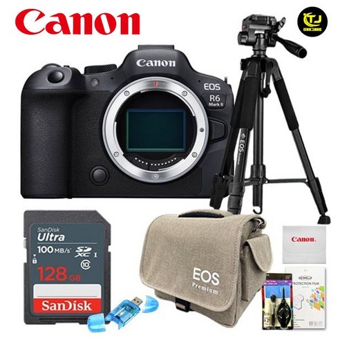 캐논 정품 EOS R6 Mark II BODY / 정품박스 미개봉/ EOS 삼각대 패키지 7종세트/128GB+EOS가방+액정보호필름+융+청소도구+리더기+삼각대 / TJ