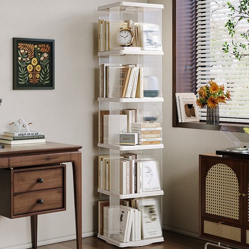 책 정리의 새로운 기준, 360도 회전 책장으로 공간과 시간을 되찾으세요.