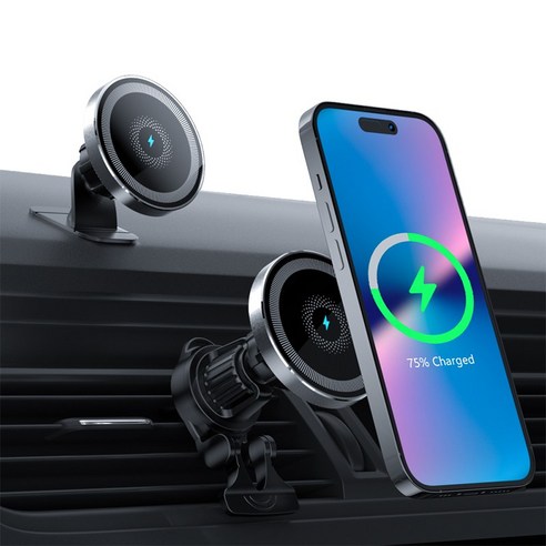 Mankiw맨큐 맥세이프 차량용 고속 무선충전 거치대 송풍구형+대쉬보드형 실사용 후기 | 효과 있을까? - 상품 이미지 1