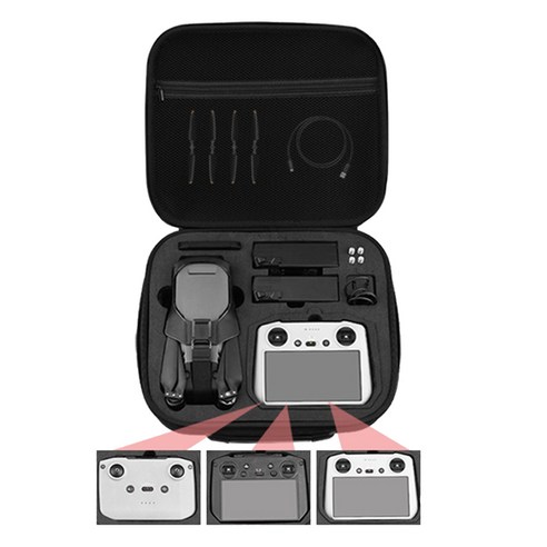 DJI 매빅3 매빅3 클래식 전용 휴대용 수납가방 드론 풀세트 보관 여행용 케이스, 1개, (매빅3) 가방(블랙)