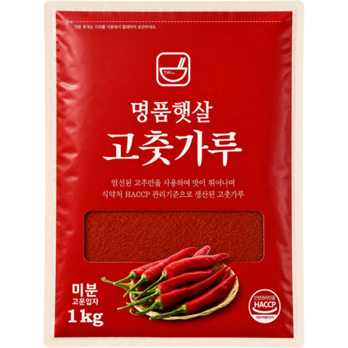 명품햇살 고춧가루 미분 고운입자 순한맛, 1개, 1kg