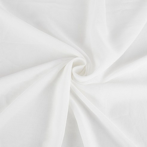 5m 시폰 폴리 원단 안감 화이트 150 x 0.02cm, 하얀색, 1개