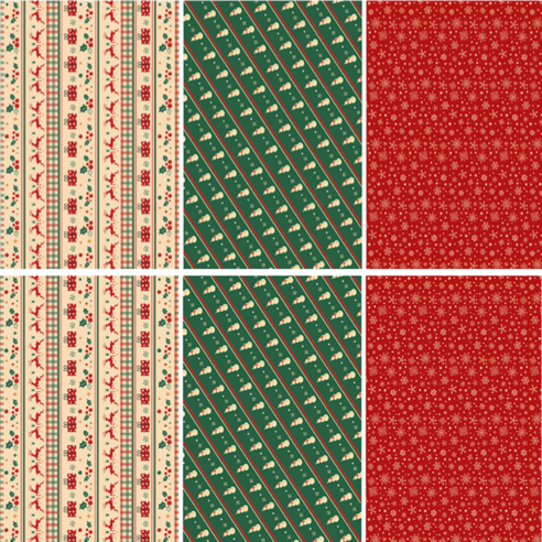 윈터밸리 성탄절 크리스마스 선물 포장지, 옵션 B, 1세트