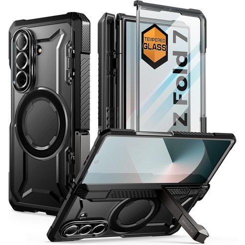 SUPCASE UB GRIP 유비그립 갤럭시 Z 폴드 7 러기드 맥세이프 스탠드 케이스, 블랙