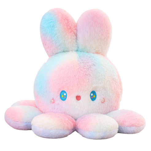 [당일발송 최고품질] 로앤제이 토끼양면문어인형 반전애착인형 25cm, 1개, 01 핑크/블루