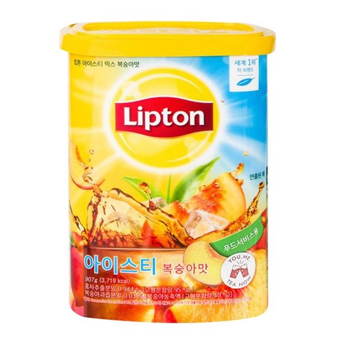 유니레버 립톤 아이스티 복숭아맛 907g, 907mg, 1개입, 1개