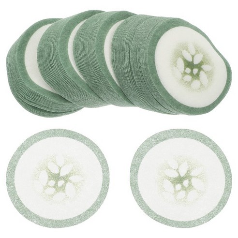 100pcs 일회용 눈 패드 녹색 오이 인쇄 보습 필름 DIY 스킨 케어... 솔직 후기 | 피부 타입별 분석 - 상품 이미지 1