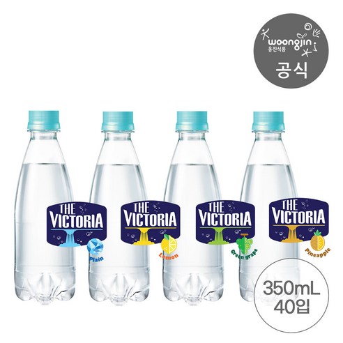 웅진식품 빅토리아 탄산수/탄산음료 에코 무라벨 350ml 40펫 택2