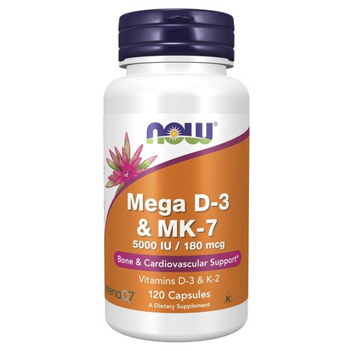 나우푸드 메가 D-3 5000 lU & MK-7 180mcg 캡슐 120... 솔직 후기 | 실사용자 리뷰 분석 썸네일