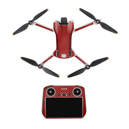 DJI 미니3 프로 전용 드론 스킨 필름 N1 RC 조종기 기체 보호 데칼 카본 패턴 방수 스티커, 1개, (미니3) 스킨카본레드(RC)