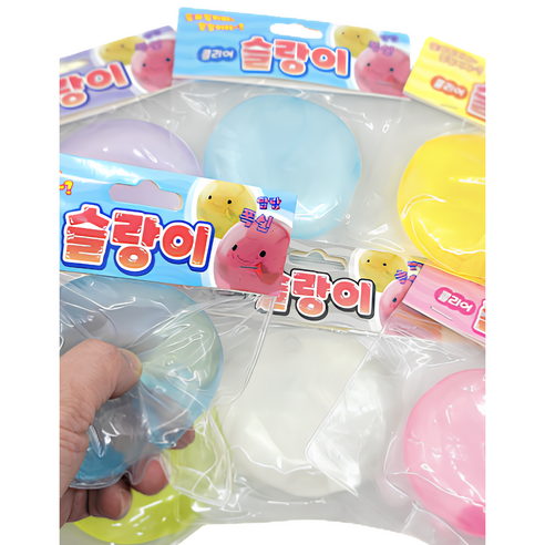 말랑꾸떡 클리어슬랑이 투명슬랑이, 1개, 랜덤