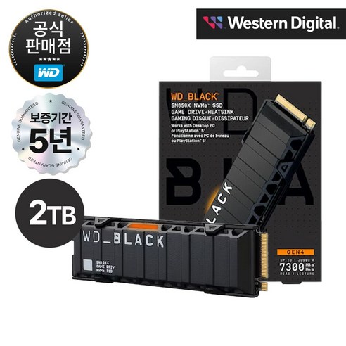 WD BLACK SN850X 히트싱크 M.2 NVMe SSD
