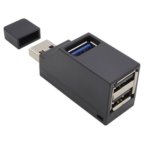 컴스마트 3포트 무전원 USB허브 USB 3.0 / USB 2.0 IH424, 블랙, 1개