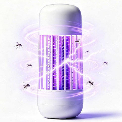 LED 모기 퇴치 전기모기채 캠핑 가정용 및 상업용 소형 초강력 충전 모기퇴치기, 베이지-Q1