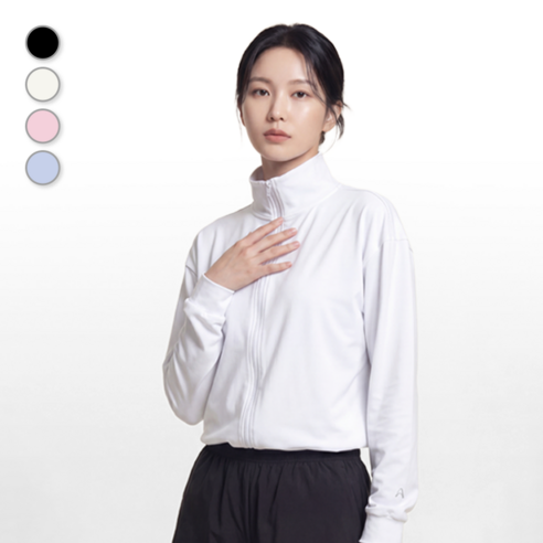 오로라선데이 퓨어리브 우먼즈 루즈핏 커프 스트링 집업 래쉬가드 상의