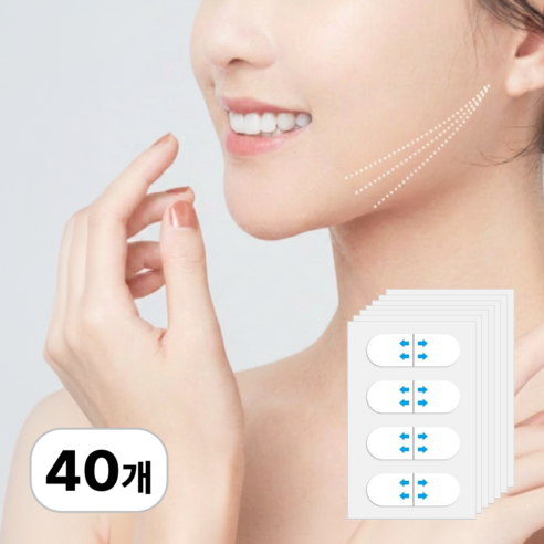로멀리 페이스 리프팅 테이프 스티커, 40개, 투명