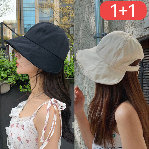 오브렌 1+1 와이드챙 벨크로 버킷햇 모자 썬캡
