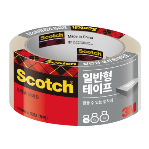 쓰리엠 포장용 리필 3650 투명 테이프, 1개